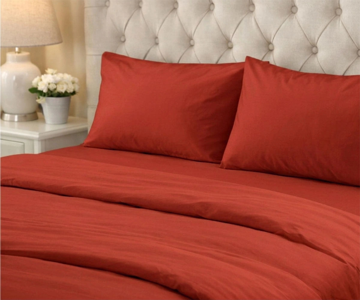 rust cotton king size pillow cases soft breathable cotton pillow covers for bedding