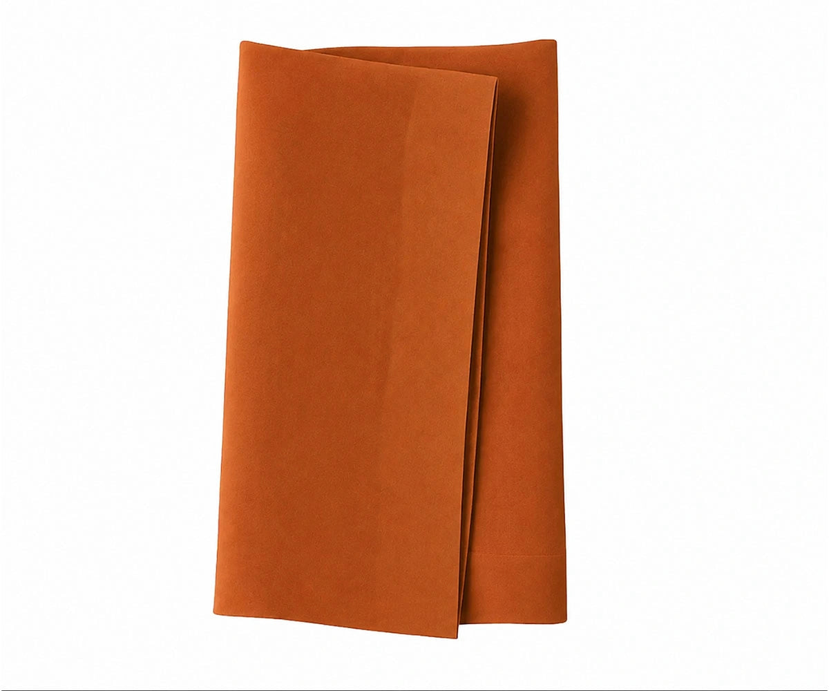 Rust hotel dinner napkins crafted from premium cotton, featuring a warm earthy tone ideal for fall tablescapes, weddings, restaurants, holiday gatherings, and elegant dining décor