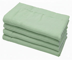 Sage green cotton linen blend napkins set of 4 with plain solid design, reusable farmhouse cloth napkins for modern and rustic dining decor