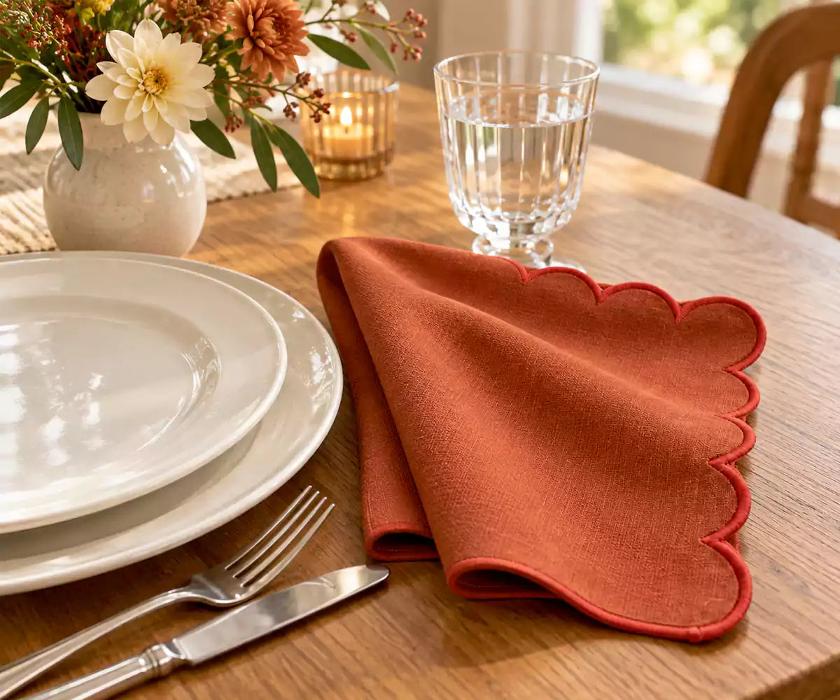 Scalloped Napkins Bulk