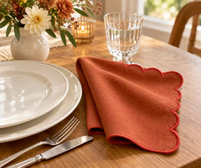 Scalloped Linen Napkins