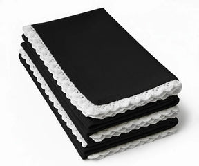 Crochet lace cotton napkin with scalloped edge, eco-friendly reusable cloth napkin for dining and events