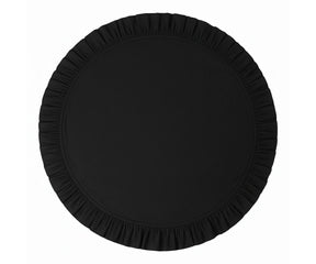 Black round cotton ruffle placemat for modern table décor