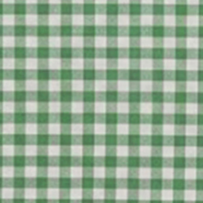 Green and white small checked cotton fabric pattern