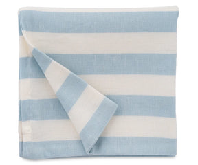Blue sofa cushion covers with subtle stripe design