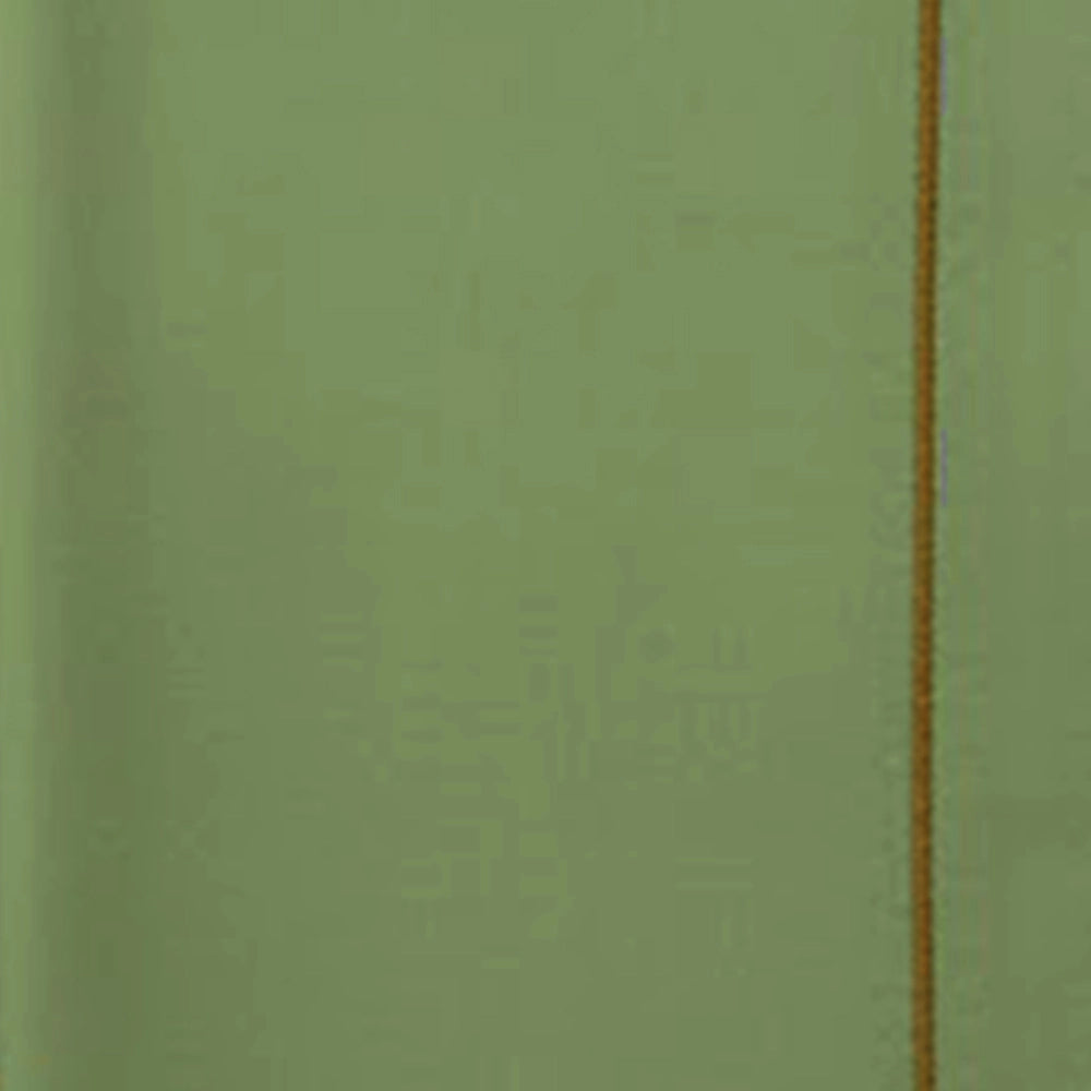 Olive green cotton napkin shown flat with delicate embroidery, natural tone table décor accent