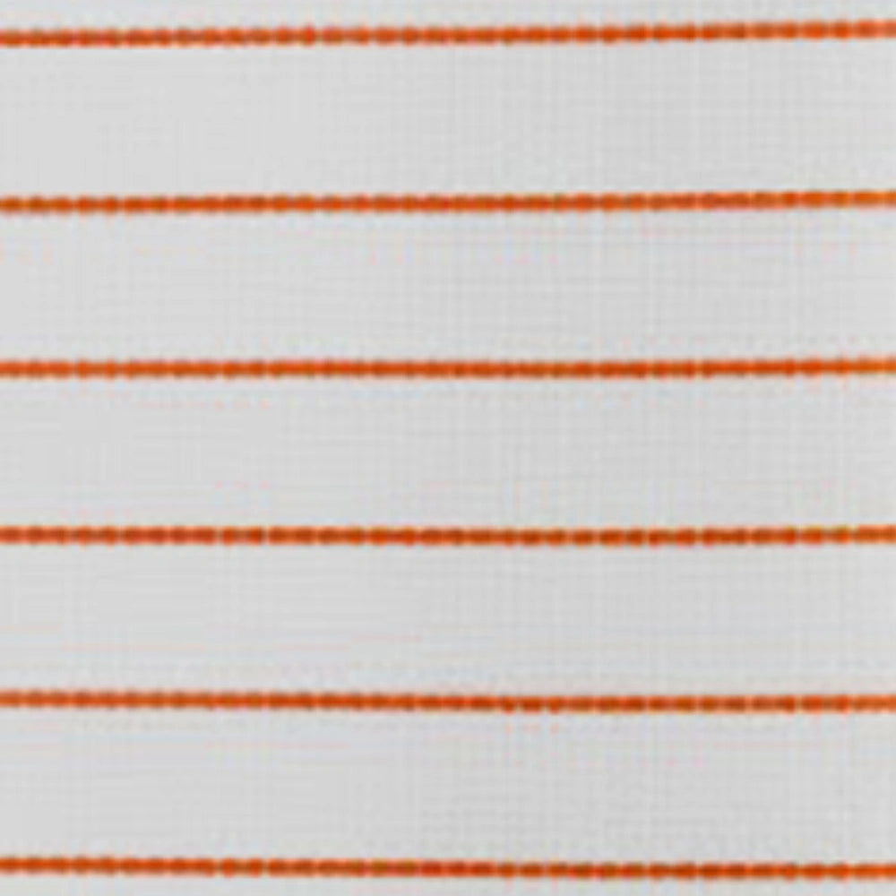 Orange striped cotton table runner