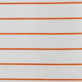 Orange striped cotton table runner