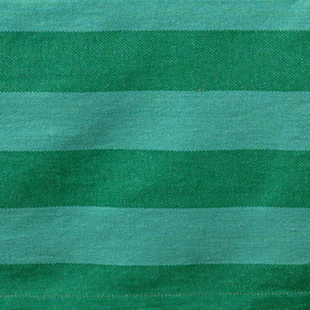 Close-up of green fabric with horizontal stripes