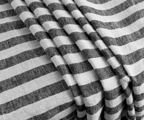 Stylish Striped tablecloth, enhancing your dining table.
