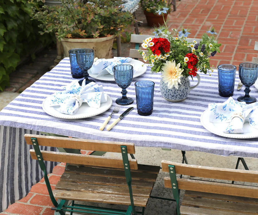 Striped Linen Tablecloth
