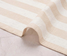 Neutral Beige Dinner Napkins, Cotton Linen Blend Table Decor for Modern Farmhouse and Coastal Tablescapes.