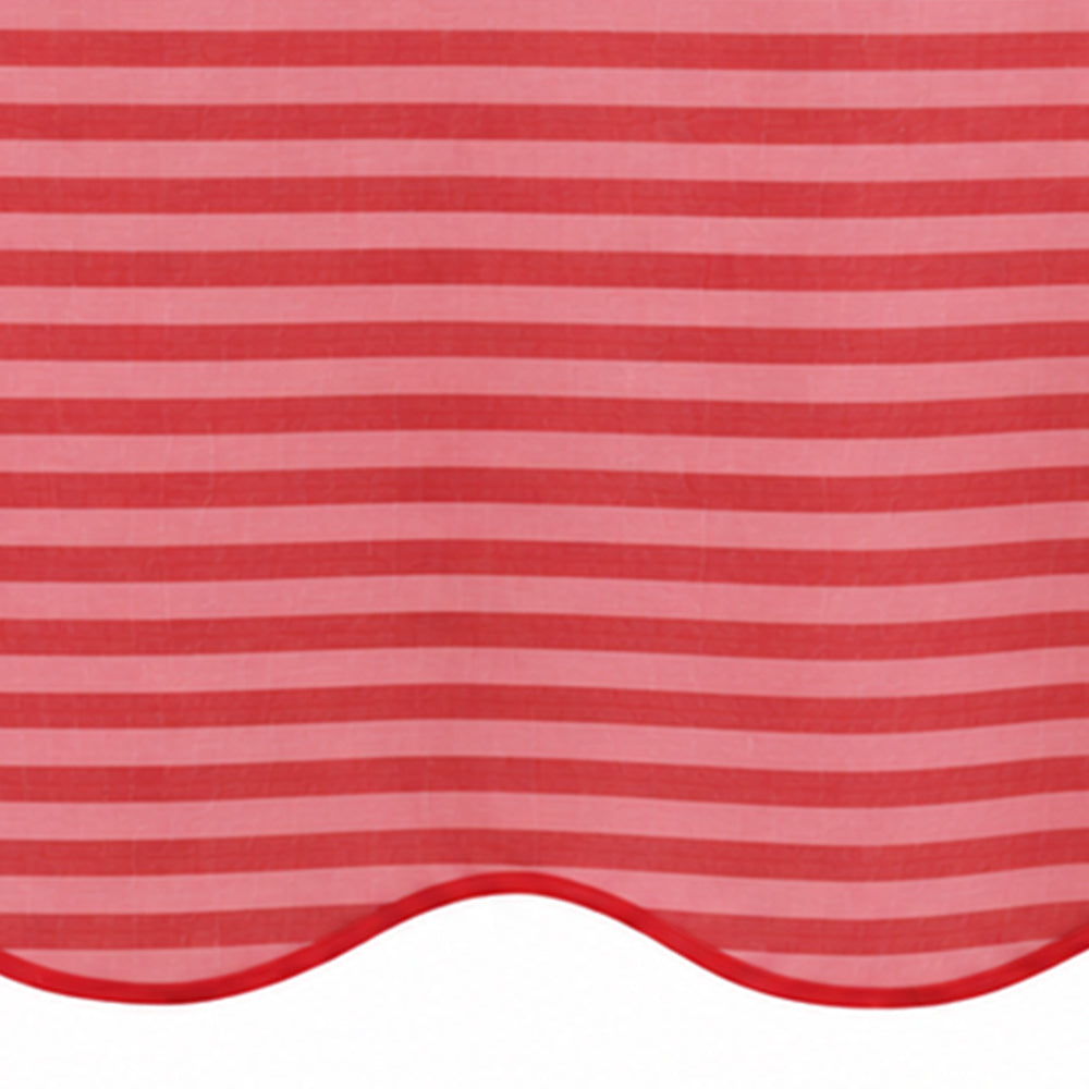 Cabana striped cotton linen tablecloth fabric swatch showing woven stripe pattern and soft texture