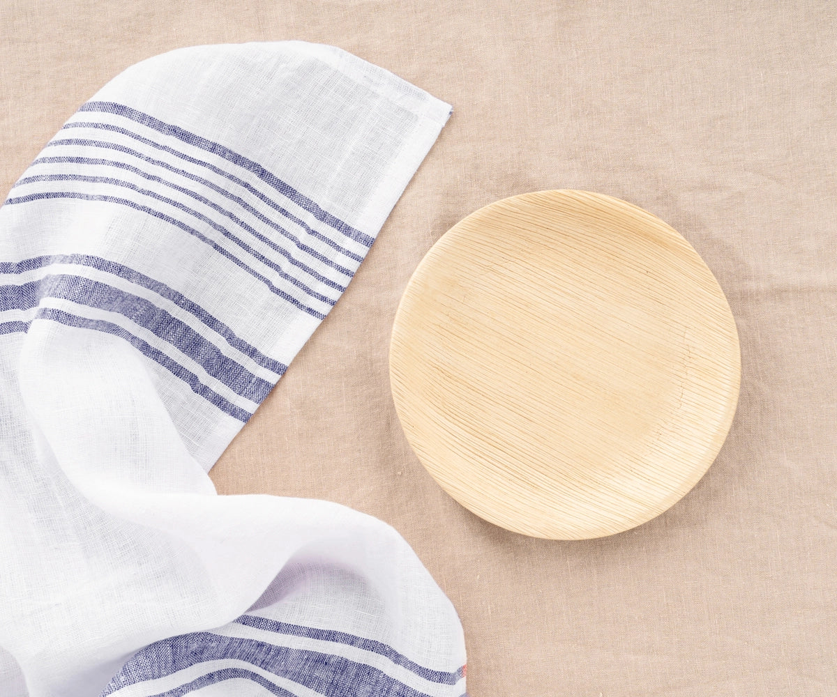 Soft reusable linen towels for sustainable living 