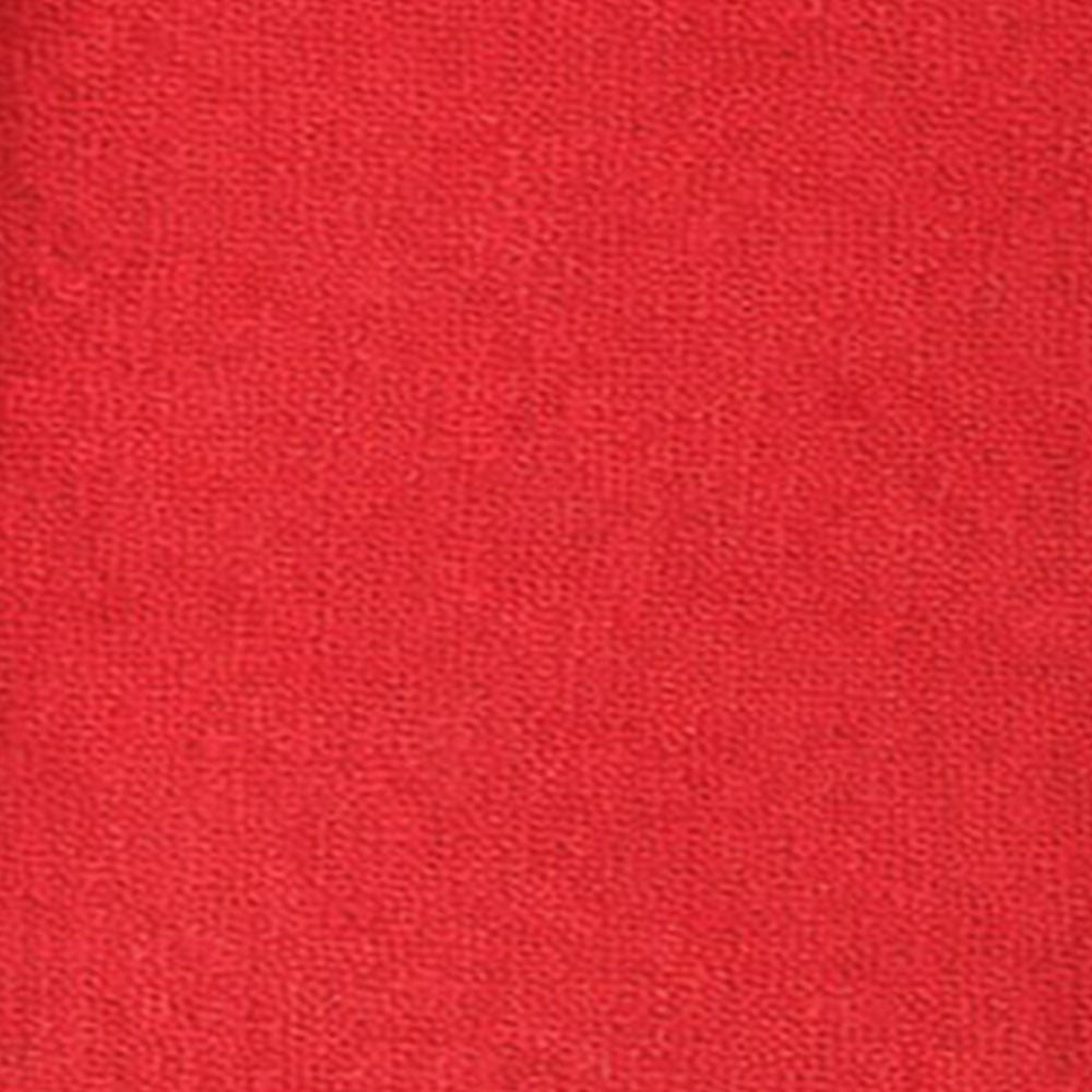 Red cotton fabric swatch with vibrant finish
