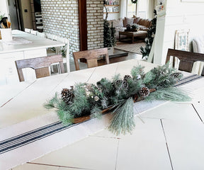 Upgrade your dining setting with a cotton table runner, a sustainable choice for everyday use.