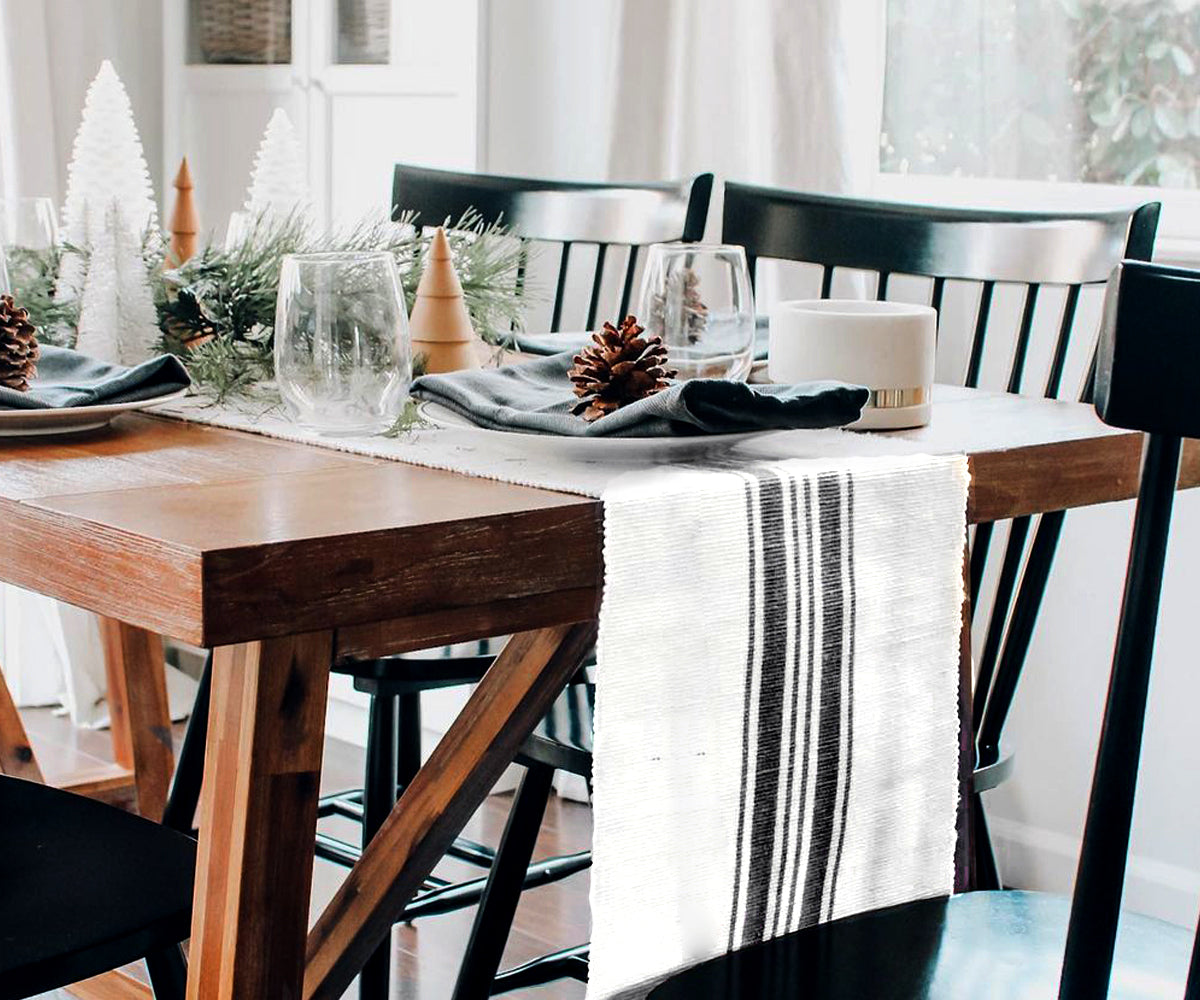 Discover the versatility of a farmhouse runner, suitable for casual dining and entertaining.