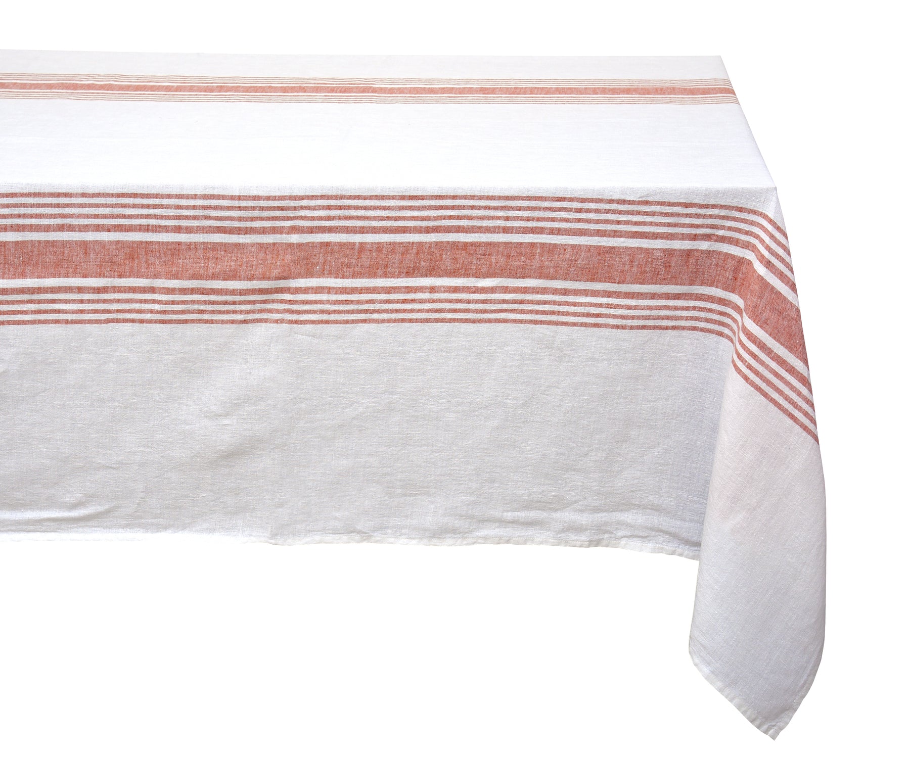 White linen tablecloth with a crisp, fresh appearance