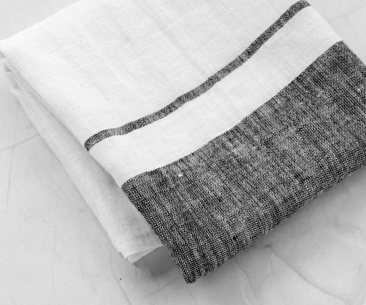 Organic linen table towels for holiday celebrations