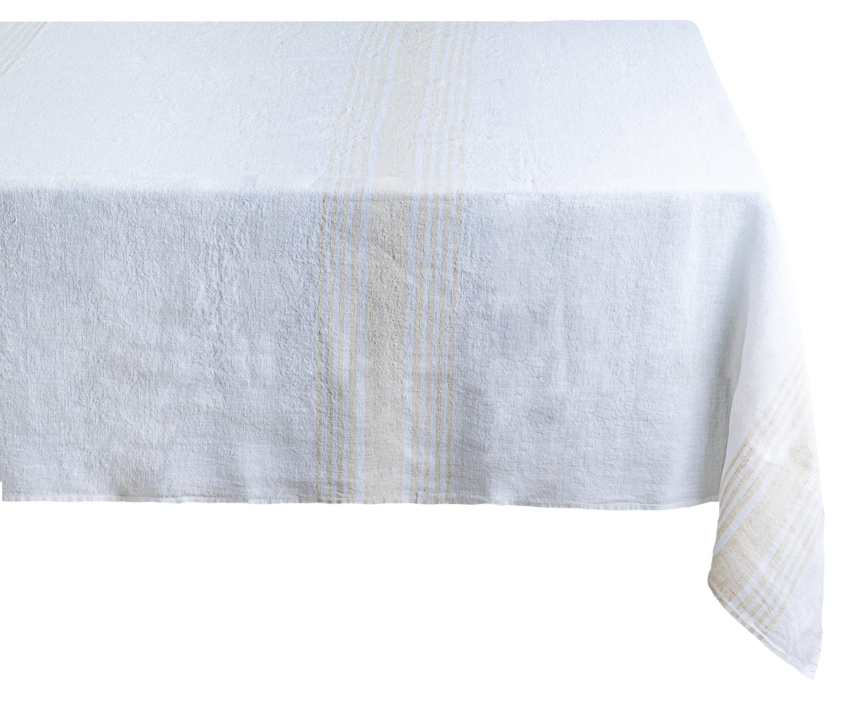 Rectangle Tablecloth - White Linen Tablecloth