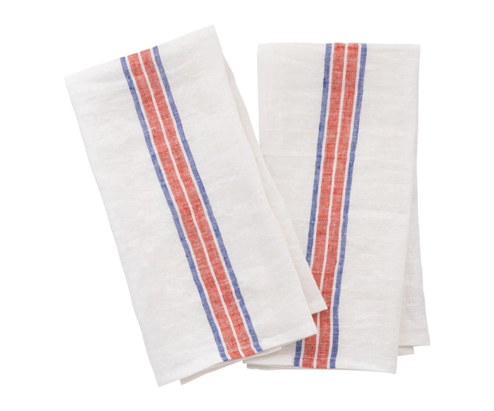 Bulk striped linen tea towels for sustainable and practical kitchens 