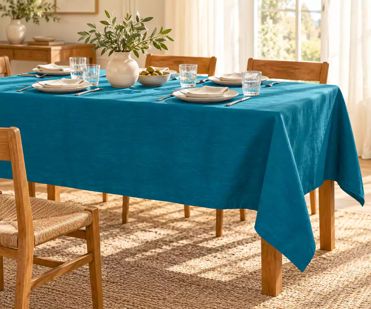 Teal Tablecloth