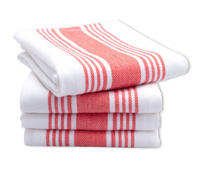 Coral Dish Towels Set of 4