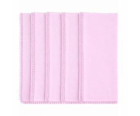 pom pom napkins with knotted edge , made from 100% cotton for soft romantic table décor