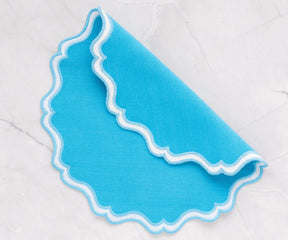 Elegant 100% cotton turquoise placemat, washable and reusable table setting accessory