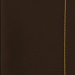 Solid dark brown cotton napkin shown flat with fine embroidery, rich earthy tone table linen