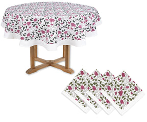 Floral Fabric Tablecloths and Napkin