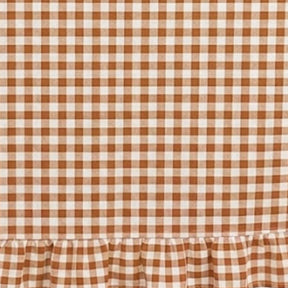 Tablecloth fabric sample highlighting breathable cotton weave and timeless gingham design