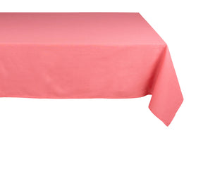 Machine washable pink fabric tablecloth for family dinners and parties