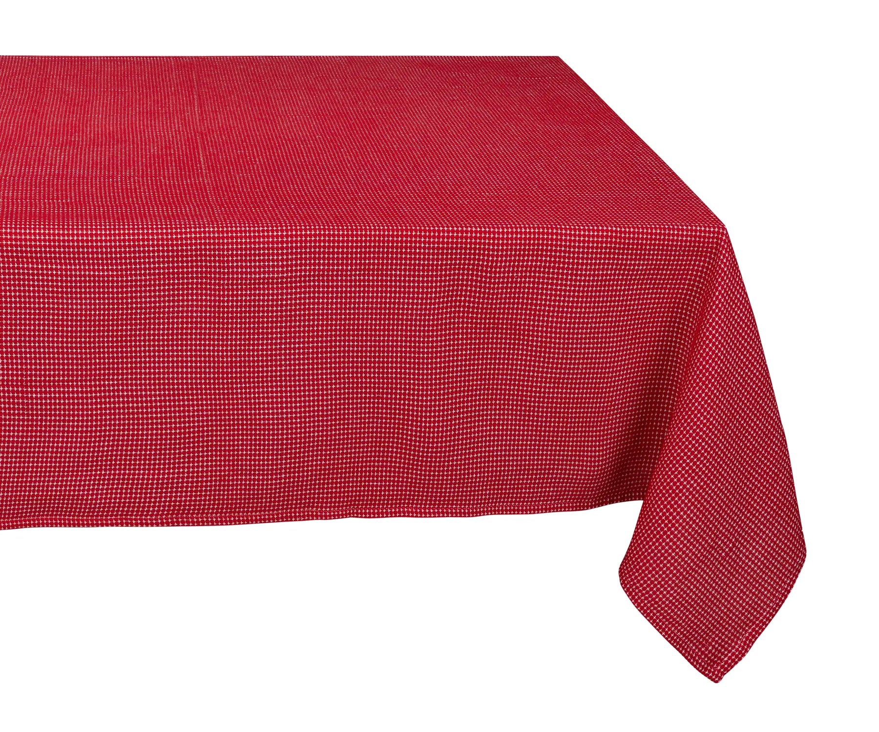 Classic red cotton tablecloth for parties holidays and gatherings