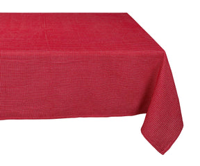 Classic red cotton tablecloth for parties holidays and gatherings