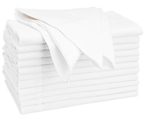 white hemstitch napkins boast a luxurious feel and a smooth, soft texture that enhances the dining experience for you and your guests.