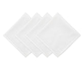Soft white hemstitch napkins designed for refined and formal table settings