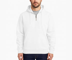 White Men’s 100% Cotton Hoodie – lightweight breathable hoodie for clean minimalist style