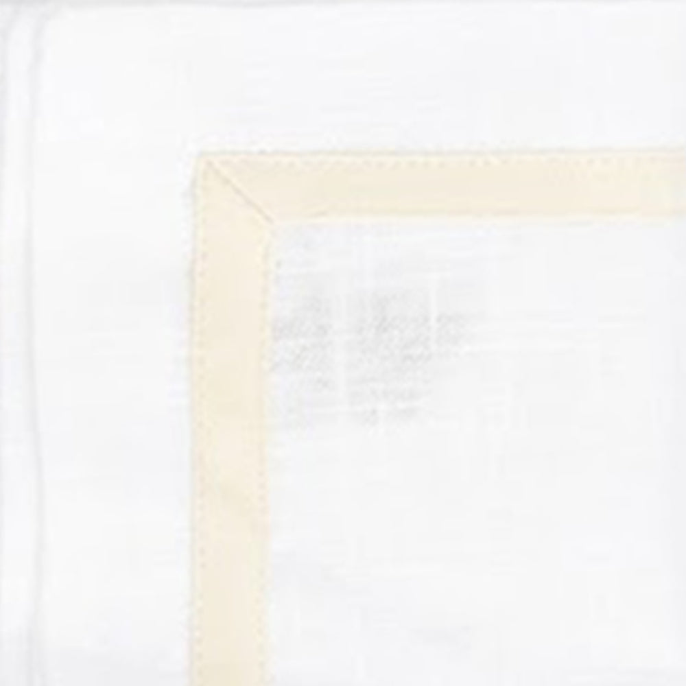 Premium cotton dinner napkins with a timeless border finish, reusable cloth napkins for everyday meals and formal dining tables.