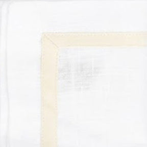 Premium cotton dinner napkins with a timeless border finish, reusable cloth napkins for everyday meals and formal dining tables.
