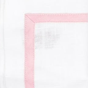 Reusable white cloth napkins with a refined border, soft cotton dinner napkins for restaurants, weddings, and festive table décor.