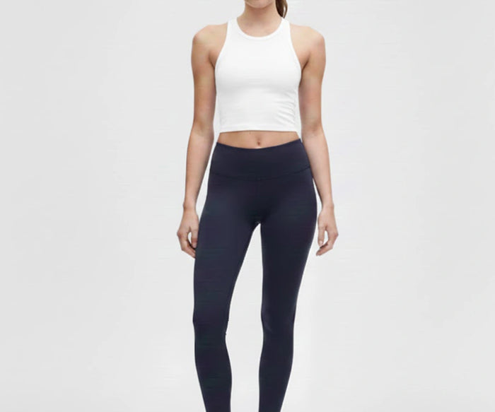 White women’s cotton blend tank top, breathable sleeveless workout tank top for women ideal for yoga, gym training, and everyday styling