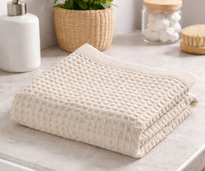 white cotton waffle bath towel soft absorbent quick dry waffle weave towel for bathroom