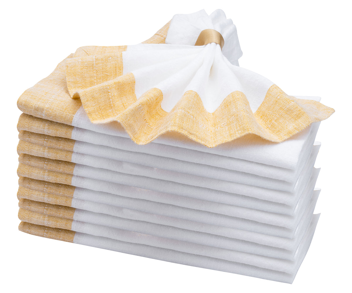 Impress your guests with pristine yellow napkins