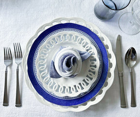 Upgrade your table setting with high-quality cloth dinner napkins, available in a range of colors including blue and white. These cloth napkins add a touch of sophistication and style to any dining occasion.
