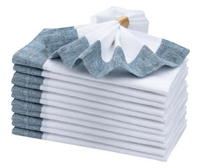 Elevate your dinner party with elegant green linen napkins