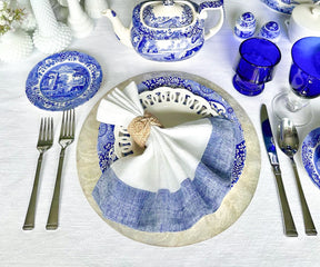 Sophisticated navy blue napkins made from high-quality linen
