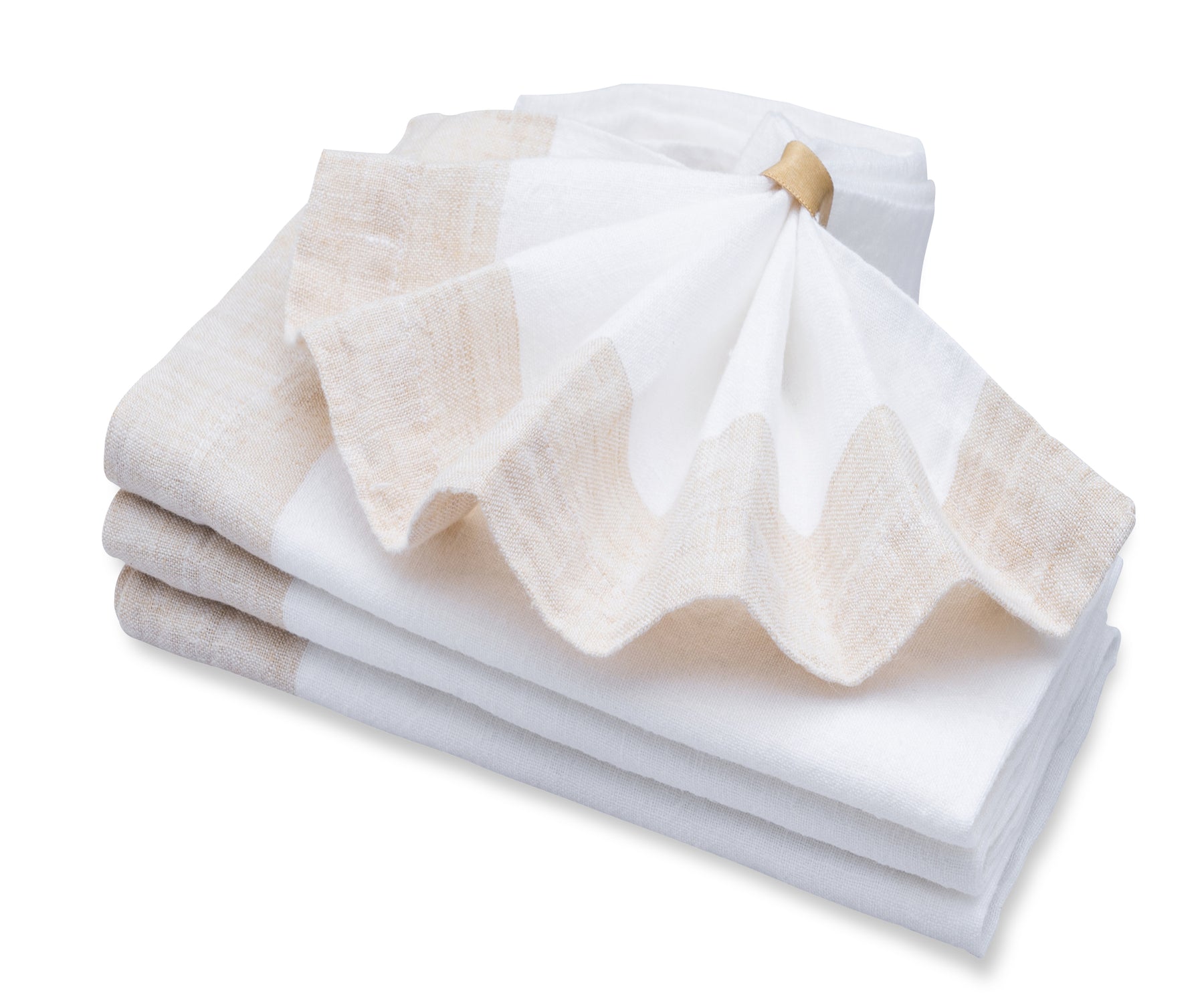 Lush linen dinner napkins in a fine dining setup