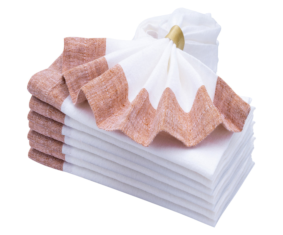 Simple elegance: Rust dinner napkins for everyday use