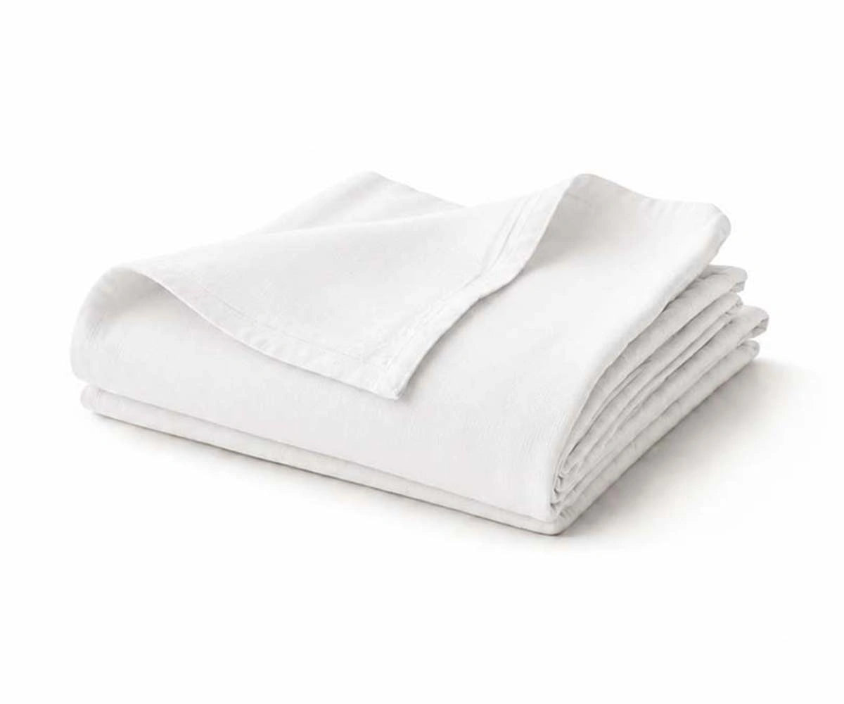 White linen flat sheet made from 100% natural flax linen for cool and comfortable sleep